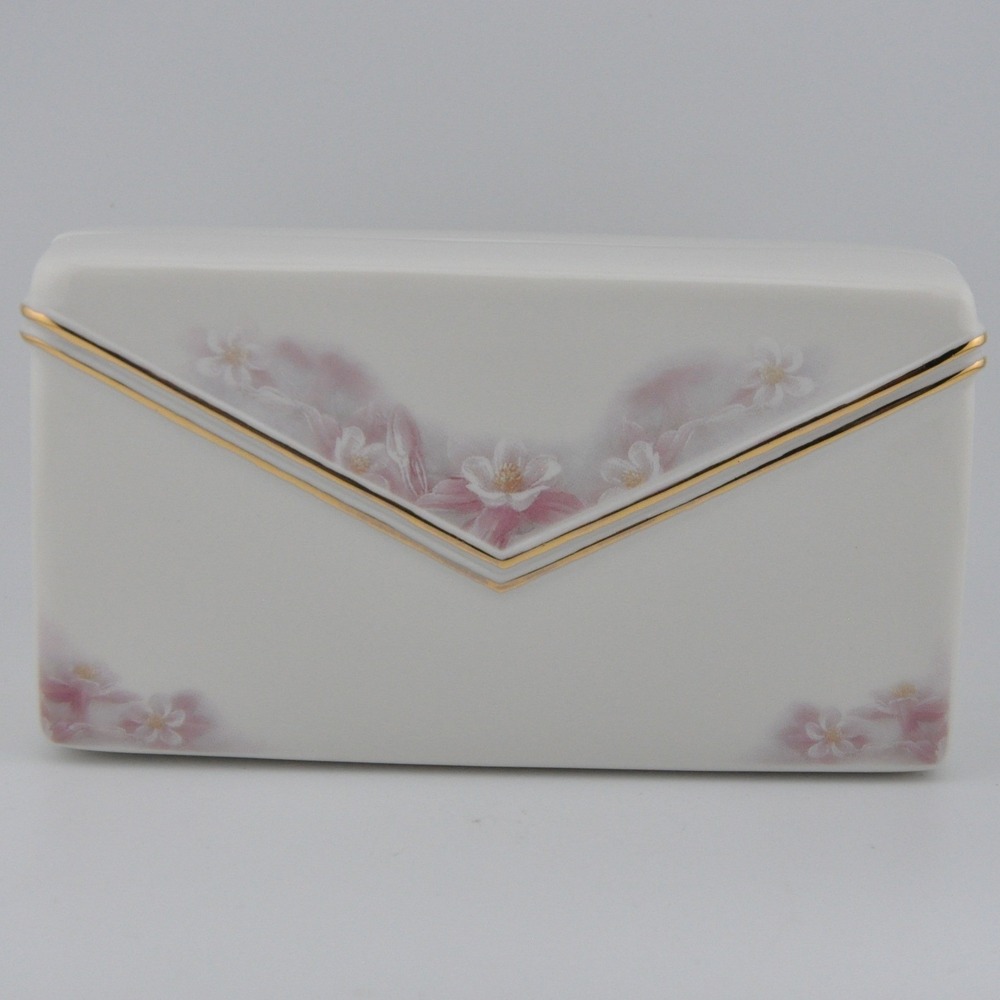 Ardleigh Elliott Music Box Lena Liu Love Notes White Pink Excellent Floral A1265